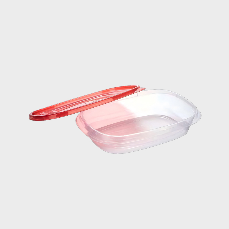PFB017 950ml Pagus-Profile Rectangularis PP Cibum et Agricultural PRAECLUSIO continens Pone cum Rubrum Lid