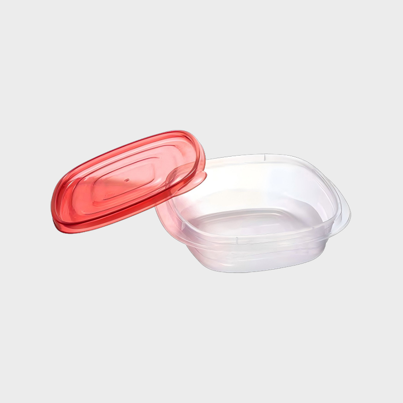 PFB018 650ml Micro-Capacitas Quadratus PP Cibum et Agricultural PRAECLUSIO continens Pone cum Rubrum Lid