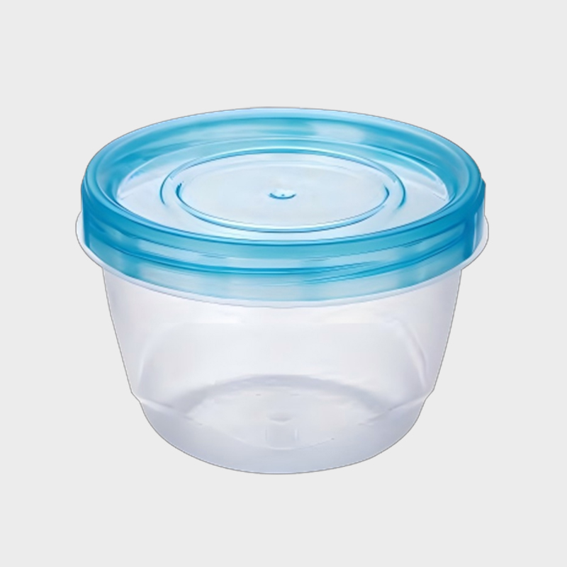 PFB019 473ml Round PP Ice Cream Storage Cup cum Blue Lid