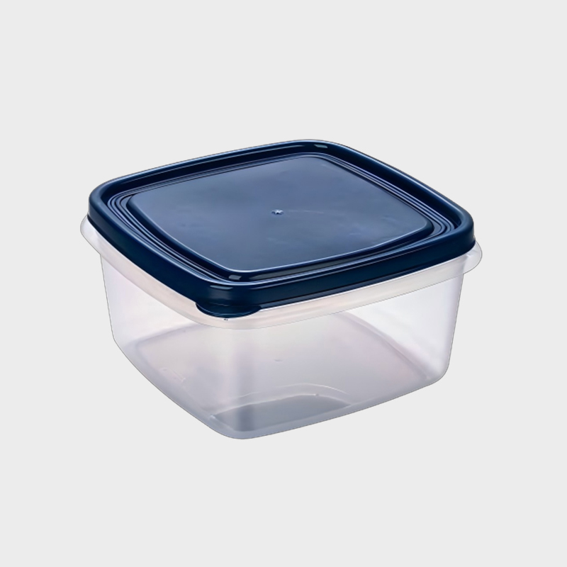 PFB022 1250ml Quadratus aequilaterus PP Cibus et agriculturae Repono Continens cum caeruleo Lid