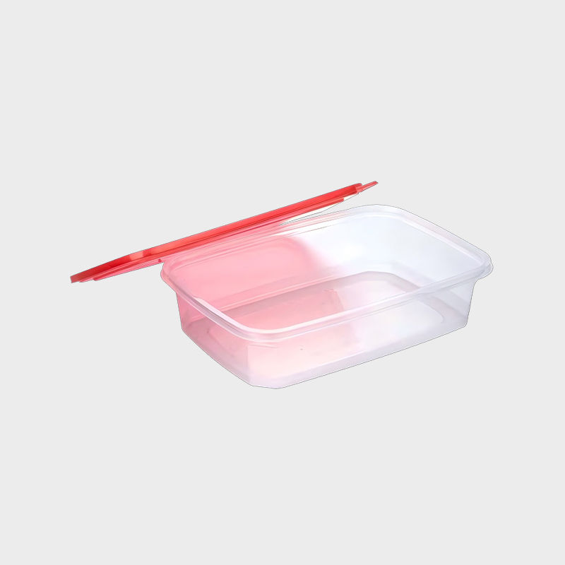 PFB056 3700ml Rectangularis PP Cibus et Agricultural Repono Continens Set cum Rubrum Lid