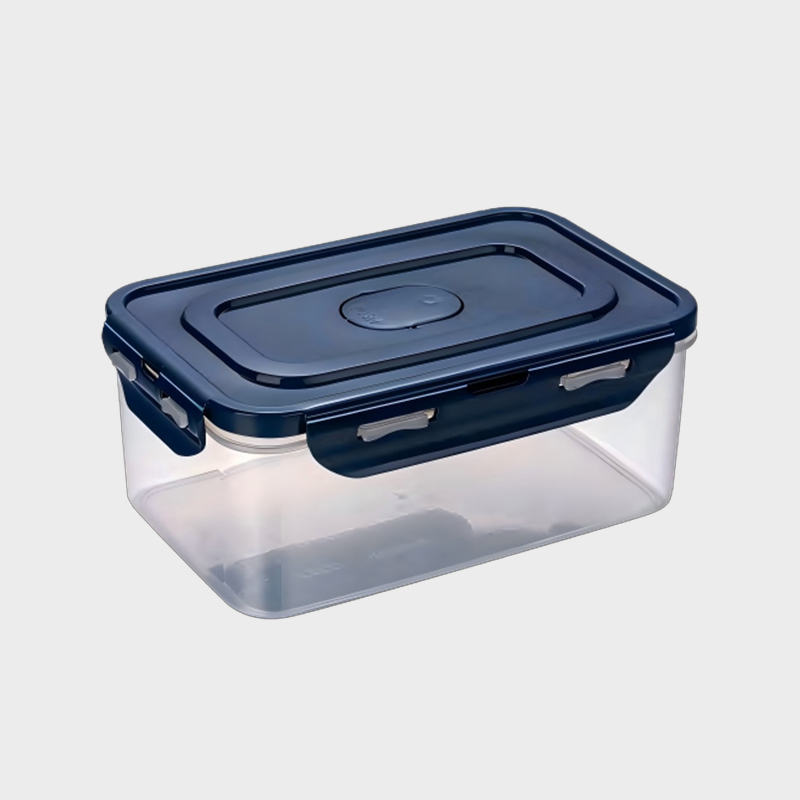 PFS002 1420ml Rectangularis PP Food Repono Continens cum 4-Side Latching Vented Lid